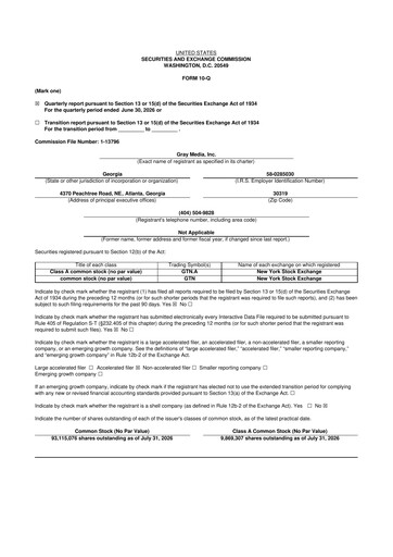 Thumbnail Gray Media
 10-Q Quarterly Report FY2026 