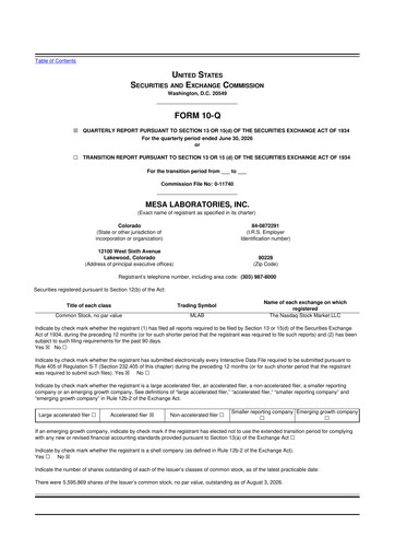 Thumbnail Mesa Laboratories 10-Q Quarterly Report FY2027 