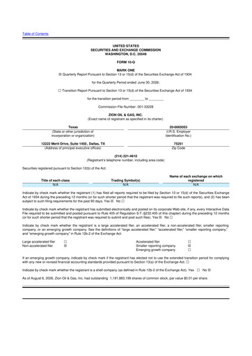 Thumbnail Zion Oil & Gas 10-Q Quarterly Report FY2026 