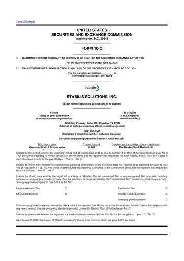 Vorschaubild Stabilis Solutions 10-Q Quartalsbericht 2026 
