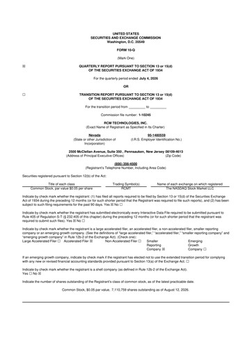 Vorschaubild RCM Technologies 10-Q Quartalsbericht 2026 