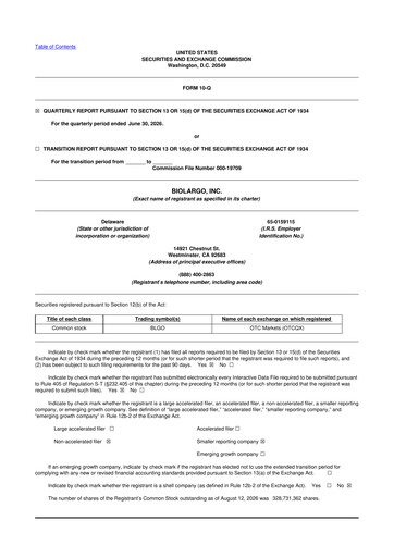 Vorschaubild BioLargo 10-Q Quartalsbericht 2026 