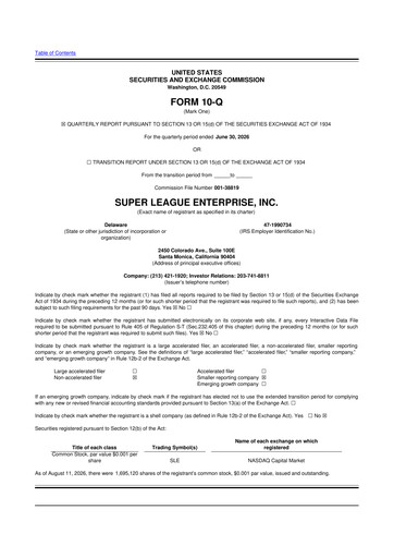 Vorschaubild Super League Enterprise 10-Q Quartalsbericht 2026 