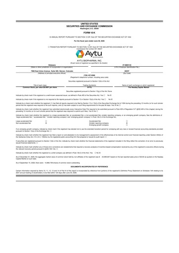 Thumbnail Aytu BioScience
 10-K Annual Report 2026