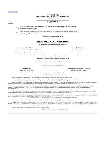 Thumbnail Zurn Elkay Water Solutions 10-K Annual Report 2015