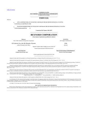 Thumbnail Zurn Elkay Water Solutions 10-K Annual Report 2016