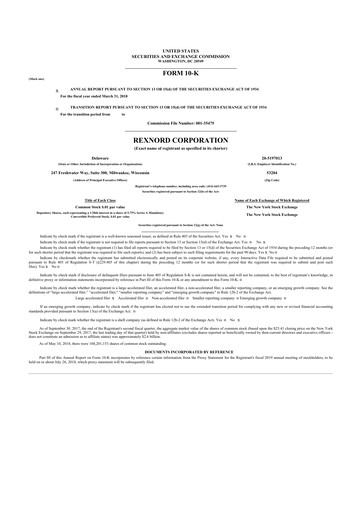 Thumbnail Zurn Elkay Water Solutions 10-K Annual Report 2018