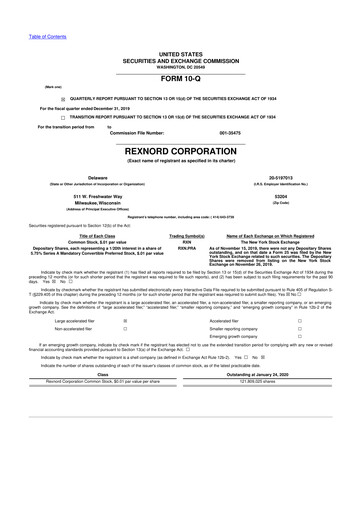 Thumbnail Zurn Elkay Water Solutions 10-Q Quarterly Report FY2020 