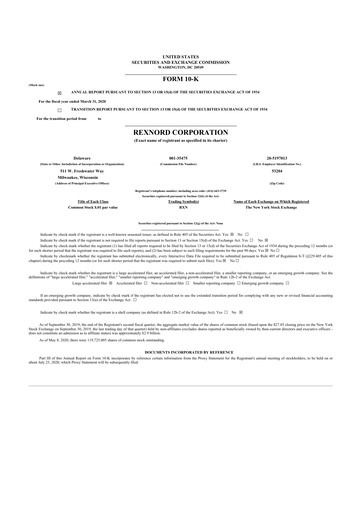 Thumbnail Zurn Elkay Water Solutions 10-K Annual Report 2020