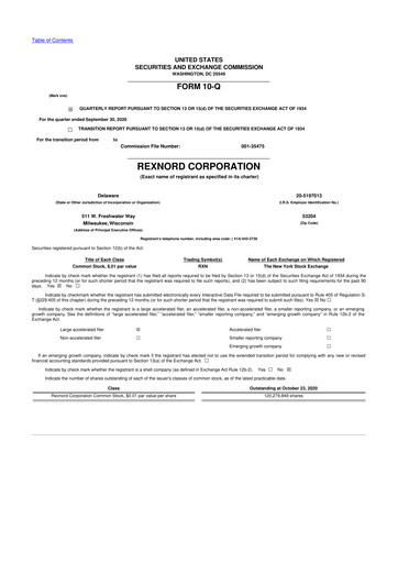 Thumbnail Zurn Elkay Water Solutions 10-Q Quarterly Report FY2020 