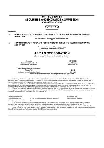 Thumbnail Appian 10-Q Quarterly Report FY2017 