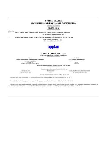 Thumbnail Appian 10-K Annual Report 2021