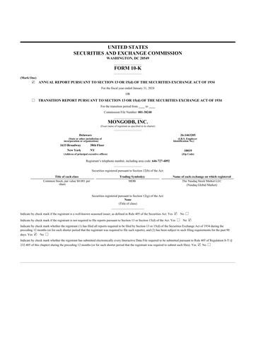 Thumbnail MongoDB 10-K Annual Report 2024