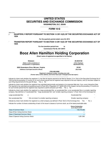 Thumbnail Booz Allen Hamilton
 10-Q Quarterly Report FY2016 