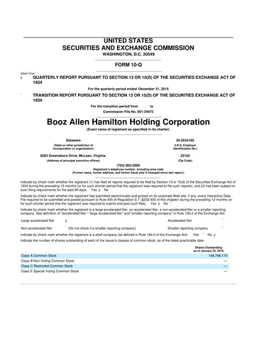 Thumbnail Booz Allen Hamilton
 10-Q Quarterly Report FY2016 