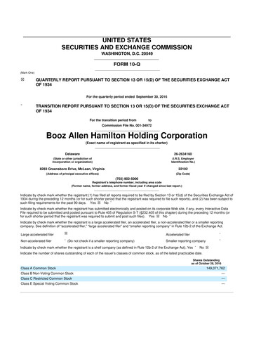 Thumbnail Booz Allen Hamilton
 10-Q Quarterly Report FY2017 
