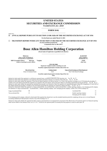 Thumbnail Booz Allen Hamilton
 10-K Annual Report 2021