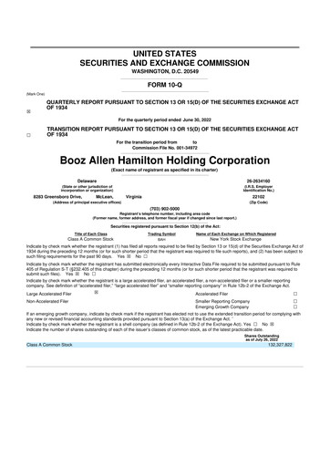 Thumbnail Booz Allen Hamilton
 10-Q Quarterly Report FY2023 