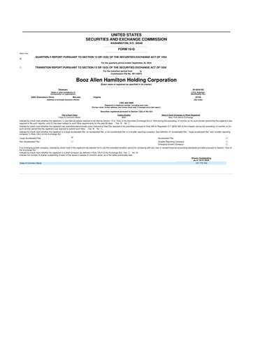 Thumbnail Booz Allen Hamilton
 10-Q Quarterly Report FY2025 