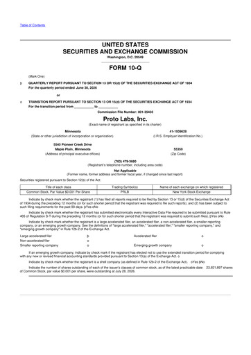 Thumbnail Protolabs 10-Q Quarterly Report FY2026 