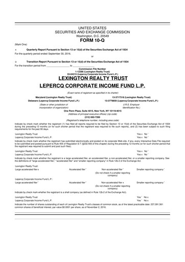 Thumbnail LXP Industrial Trust 10-Q Quarterly Report FY 