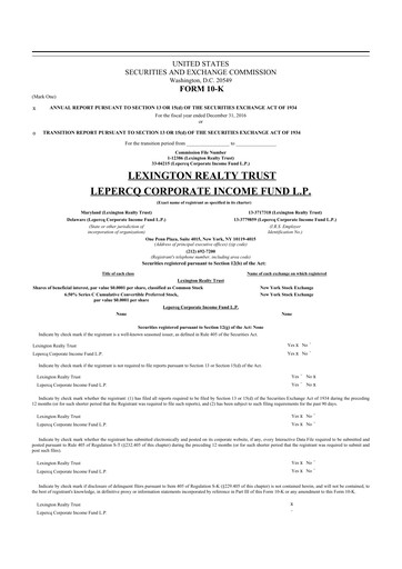 Thumbnail LXP Industrial Trust 10-K Annual Report 