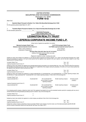 Thumbnail LXP Industrial Trust 10-Q Quarterly Report FY 