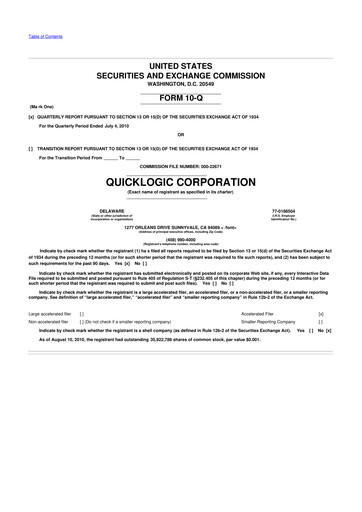 Thumbnail Quicklogic 10-Q Quarterly Report FY 
