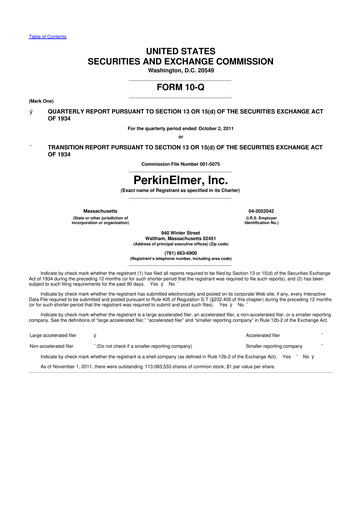 Thumbnail Revvity 10-Q Quarterly Report FY2011 