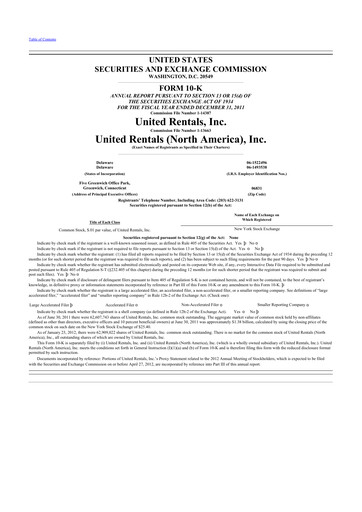 Thumbnail United Rentals
 10-K Annual Report 