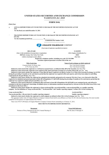 Thumbnail Colgate-Palmolive 10-K Annual Report 2011