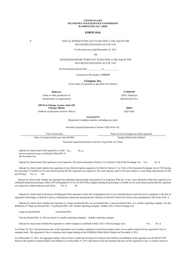 Thumbnail Groupon 10-K Annual Report 2011