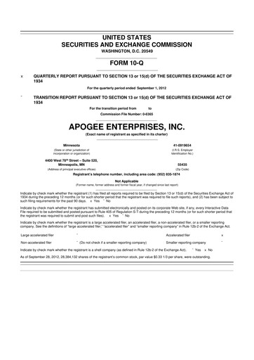 Thumbnail Apogee Enterprises 10-Q Quarterly Report FY2013 