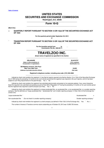 Thumbnail Travelzoo 10-Q Quarterly Report FY2012 