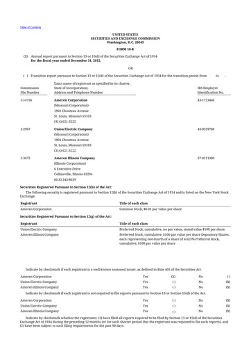 Thumbnail Ameren
 10-K Annual Report 