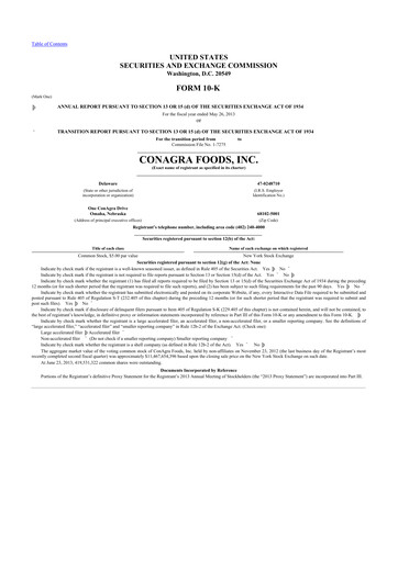 Thumbnail Conagra Brands
 10-K Annual Report 2013