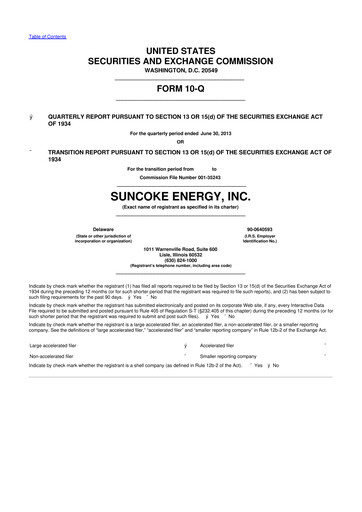 Thumbnail SunCoke Energy
 10-Q Quarterly Report FY2013 