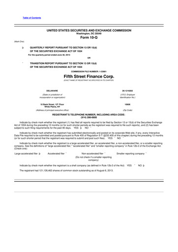 Thumbnail Oaktree Specialty Lending Corporation 10-Q Quarterly Report FY 