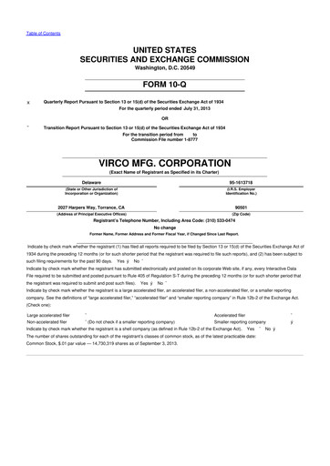 Thumbnail Virco Manufacturing 10-Q Quarterly Report FY2013 