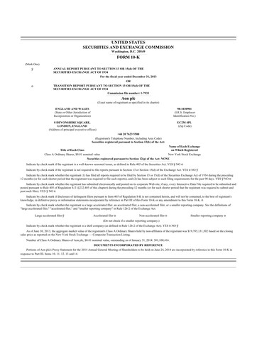 Thumbnail Aon 10-K Annual Report 2013