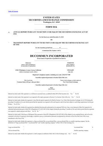 Thumbnail Ducommun 10-K Annual Report 2013