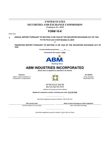 Thumbnail ABM Industries
 10-K Annual Report 2014