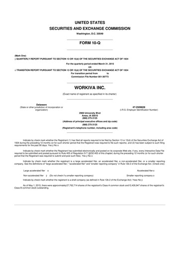 Thumbnail Workiva
 10-Q Quarterly Report FY 