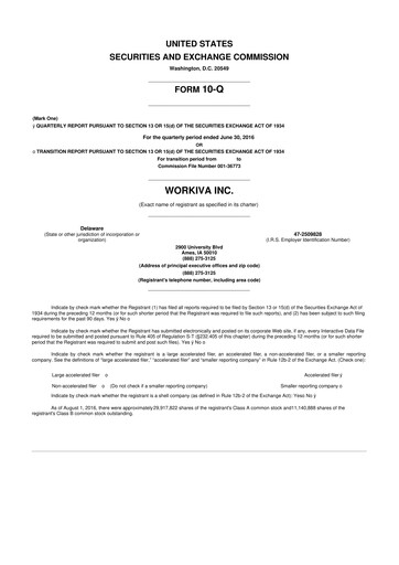 Thumbnail Workiva
 10-Q Quarterly Report FY 