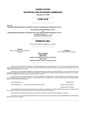 Thumbnail Workiva
 10-Q Quarterly Report FY 
