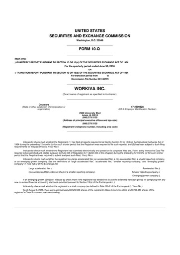 Thumbnail Workiva
 10-Q Quarterly Report FY 