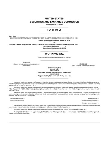 Thumbnail Workiva
 10-Q Quarterly Report FY 