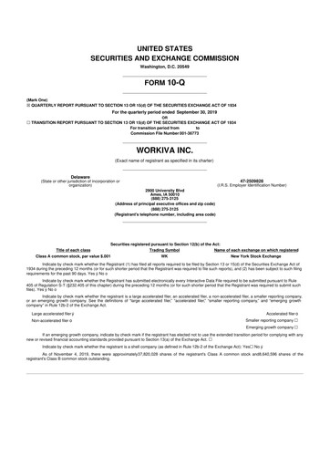 Thumbnail Workiva
 10-Q Quarterly Report FY 