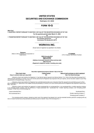 Thumbnail Workiva
 10-Q Quarterly Report FY 