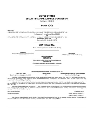 Thumbnail Workiva
 10-Q Quarterly Report FY 